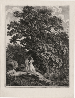 Lot 5296, Auction  122, Kolbe, Carl Wilhelm, Modisch gekleidetes Paar mit Zylinderhüten