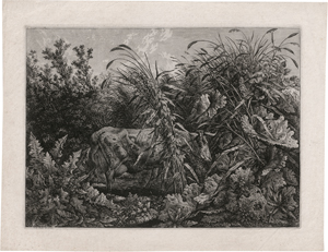 Lot 5312, Auction  122, Kolbe, Carl Wilhelm, Die Kuh im Sumpfe