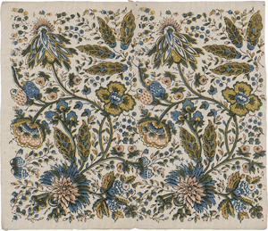 Lot 5378, Auction  122, Kattunpapier, Westdeutsch, um 1770: Rankenmuster mit Phantasieblumen
