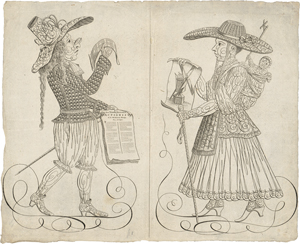 Lot 5383, Auction  122, Niederländisch, um 1720. Kupferstich in Schreibmeistermanier