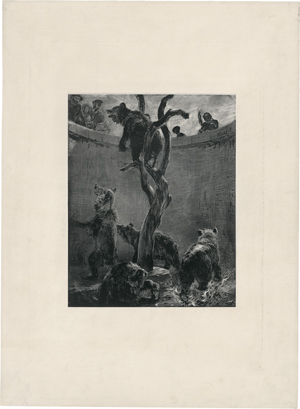 Lot 5428, Auction  122, Menzel, Adolph von, Der Bärenzwinger im Zoologischen Garten