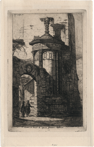 Lot 5432, Auction  122, Meryon, Charles, Entrée du couvent des capucines français à Athènes