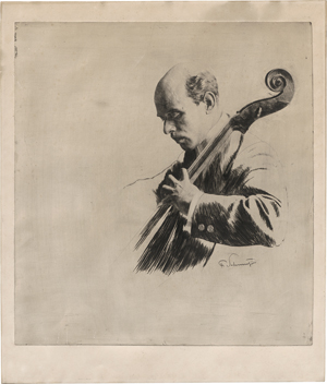 Lot 5448, Auction  122, Schmutzer, Ferdinand, Pablo Casals, spielend