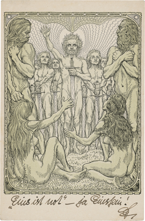 Lot 5460, Auction  122, Fidus, 10 Karten mit Annotationen von Fidus und Familienmitgliedern des Künstlers