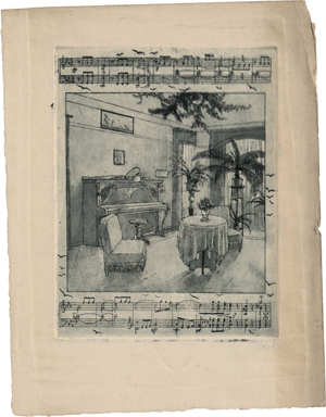 Lot 5508, Auction  122, Wöhler, Hermann, Klavierzimmer