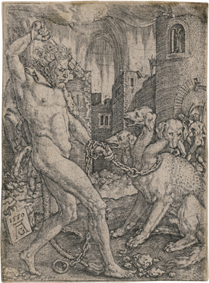 Lot 5511, Auction  122, Aldegrever, Heinrich, Herkules und Cerberus