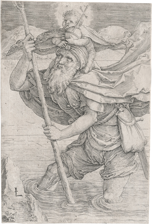 Lot 5629, Auction  122, Leyden, Lucas van, Der hl. Christophorus