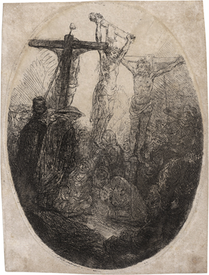 Lot 5672, Auction  122, Rembrandt Harmensz. van Rijn, Christus am Kreuz zwischen den Schächern