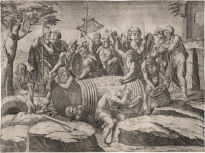 Lot 5696, Auction  122, Scultori, Diana, Attilius Regulus wird in die Tonne gesperrt