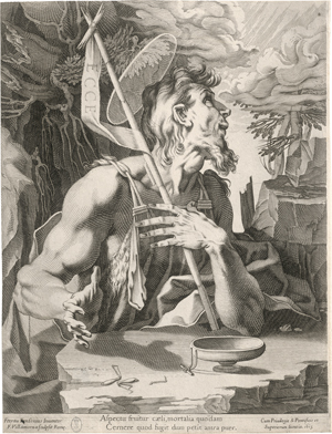 Lot 5708, Auction  122, Villamena, Francesco, Johannes der Täufer in der Wüste