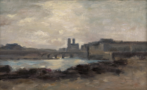 Lot 6107, Auction  122, Lépine, Stanislas, "La Seine et Notre-Dame, vue prise du Quai de Bercy": Blick auf die Kathedrale Notre-Dame in Paris