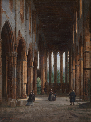 Lot 6120, Auction  122, Cauwer, Emil de, Innenansicht der Klosterruine Chorin bei Berlin