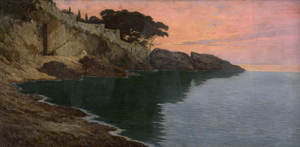 Lot 6164, Auction  122, Spaun, Paul von, Felsenküste im Abendlicht