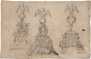 Lot 6643, Auction  122, Römisch, 17. Jh. Studie für drei Tafelaufsätze