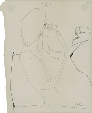 Lot 7229, Auction  122, Janssen, Horst, Mann und Frau mit Katze