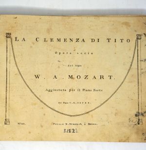 Lot 567, Auction  123, Mozart, Wolfgang Amadeus und Neefe, Christian Gottlob, La Clemenza di Tito & Die Entführung aus dem Serail. Zwei Klavierauszüge