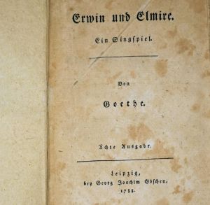 Lot 2051, Auction  123, Goethe, Johann Wolfgang von, Erwin und Elmire