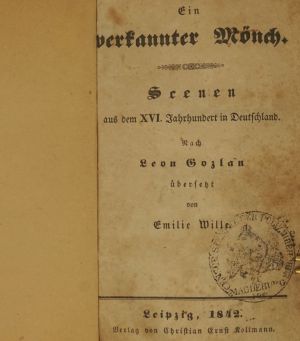 Lot 2066, Auction  123, Gozlan, Leon, Ein verkannter Mönch