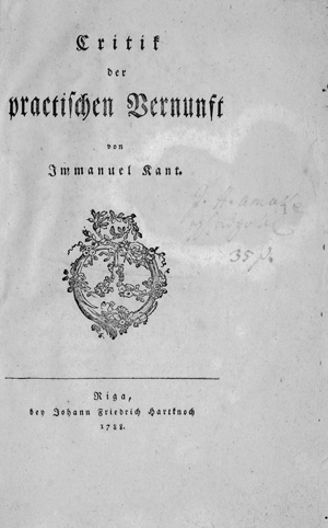 Lot 2185, Auction  123, Kant, Immanuel, Critik der practischen Vernunft