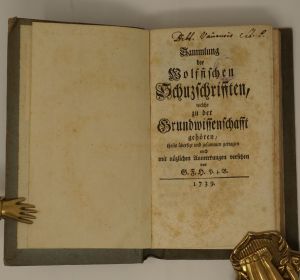 Lot 2199, Auction  123, Wolff, Christian, Sammlung der Wolffischen Schuzschrifften