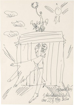 Lot 2303, Auction  123, Autogramm-Sammlung, 41 Widmungsblätter, teils mit Zeichnungen