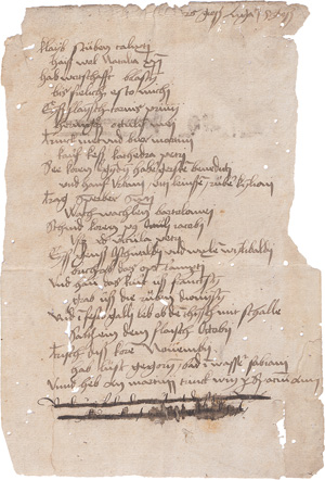 Lot 2907, Auction  123, Jahreszeitliche Bauernregeln, Einzelblatt. Deutsche Handschrift auf Papier. 