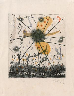 Lot 3237, Auction  123, Hussel, Horst, Sonne und "Regen bei Ruchow". 2 Kaltnadelradierungen, signiert