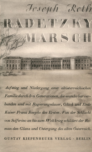 Lot 3645, Auction  123, Roth, Joseph, Radetzkymarsch. EA mit OSchutzumschlag