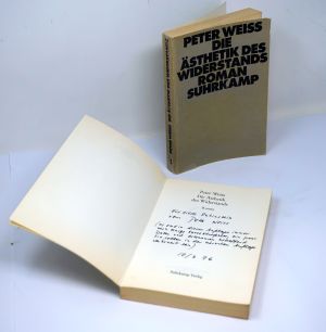 Lot 3726, Auction  123, Weiss, Peter, Die Ästhetik des Widerstands (Widmungsexemplar)
