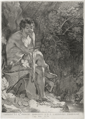 Lot 5108, Auction  123, Mellan, Claude, Der hl. Johannes der Täufer in der Einöde