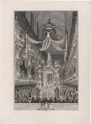 Lot 5192, Auction  123, Cochin le fils, Charles Nicolas, Begräbnisfeierlichkeiten der französischen Dauphine Maria Theresa Rafaela von Spanien