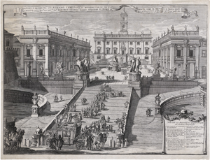 Lot 5271, Auction  123, Specchi, Alessandro, Disegno e prospetto del Romano Campidoglio