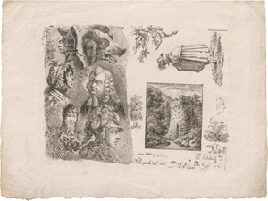 Lot 5321, Auction  123, Leopold, Franz, Skizzenblatt