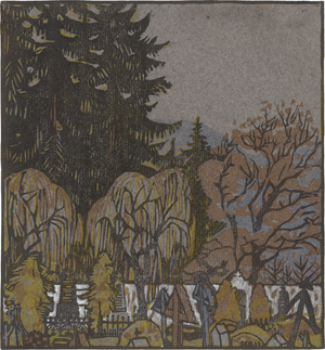 Lot 5571, Auction  123, Roller, Mileva Antonia, Friedhof am Waldrand