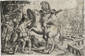 Lot 5824, Auction  123, Pencz, Georg, Horatius Cocles verteidigt die Brücke