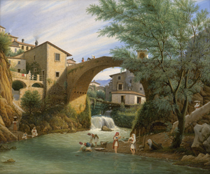 Lot 6063, Auction  123, Brücke, Wilhelm, Wäscherinnen am Aniene in Subiaco