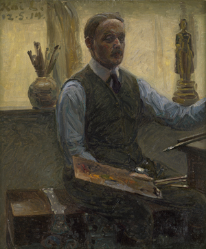 Lot 6111, Auction  123, Lange, Kai, Selbstbildnis an der Staffelei