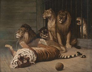 Lot 6122, Auction  123, Gérome, Jean-Léon - nach, 891. Raubkatzen in der Menagerie