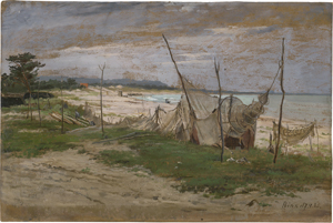 Lot 6150, Auction  123, Deutsch, 1885. Fischerreusen am Strand von Binz auf Rügen
