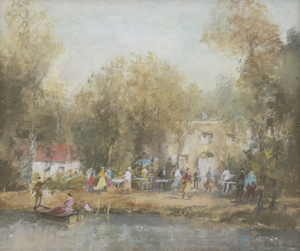 Lot 6183, Auction  123, Pallmann, Peter Götz, Café am Neuen See im Berliner Tiergarten