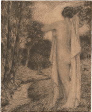 Lot 6368, Auction  123, Riemerschmid, Rudolf, Weiblicher Akt an einem Waldbach