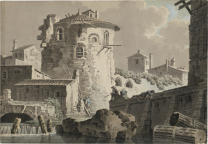 Lot 6589, Auction  123, Palmieri  d. Ä., Pietro Giacomo, Capriccio mit Rundturm
