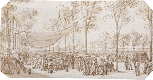 Lot 6628, Auction  123, Französisch, um 1830. Parade und Volksfest in Paris