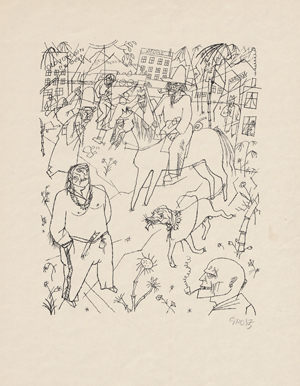 Lot 8080, Auction  123, Grosz, George, Texasbild für meinen Freund Chingachgook