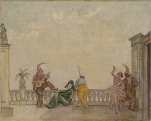 Lot 8127, Auction  123, Wellenstein, Walter, Masken auf der Terrasse