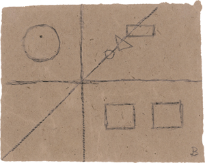 Lot 8348, Auction  123, Bauer, Rudolf, Ohne Titel (Gefängniszeichnung)