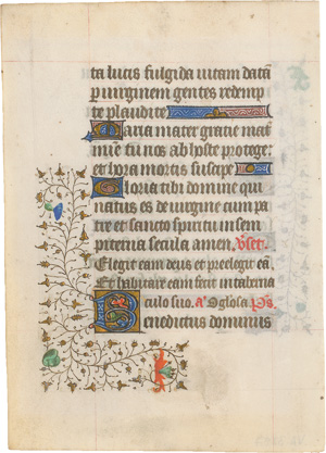 Lot 870, Auction  124, Dornblattranken, 6+1 Einzelblätter aus französischen Stundenbüchern, davon 4 mit Dornblattranken-Bordüren