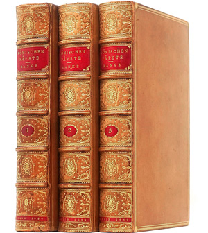 Lot 130, Auction  125, Ranke, Leopold von, Die römischen Päpste. Berlin, Duncker und Humblot, 1838-1839. - Im hübschen Handeinband