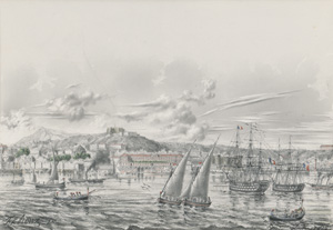 Lot 136, Auction  125, Roux, Jacques Louis, Vue de Neaples. Zeichnung. 1892