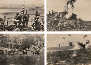 Lot 618, Auction  125, Pazifikkrieg in Pressefotografien, Daishogyohatsu isshunen kinen Daitoasenso hodo shashinshu. Tokio, Yomiuri Shimbun, 1942. - Sammlung japanischer Pressefotografien zum Gedenken an den Ausbruch des Pazifischen Krieges